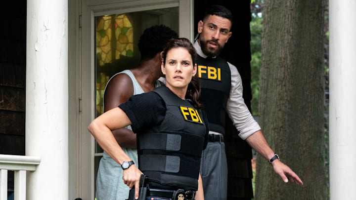 FBI. Pictured (L-R): Missy Peregrym as Special Agent Maggie Bell and Zeeko Zaki as Special Agent Omar Adom ‘OA’ Zidan