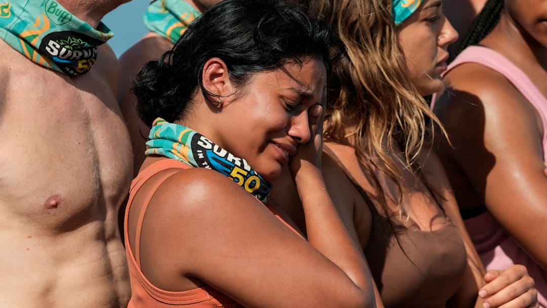 “Therapy Carousel” – Castaways are forced to go back to the drawing board and reassess their alliances. One castaway’s attempt to publicly set the record straight, sends shockwaves through the rest of camp. The reward challenge is a smash hit as tribes must shatter all other’s hopes of coming in first. Then, differences in work ethic cause strain among tribemates on SURVIVOR 50. Photo: Robert Voets/CBS ©2025 CBS Broadcasting, Inc. All Rights Reserved.