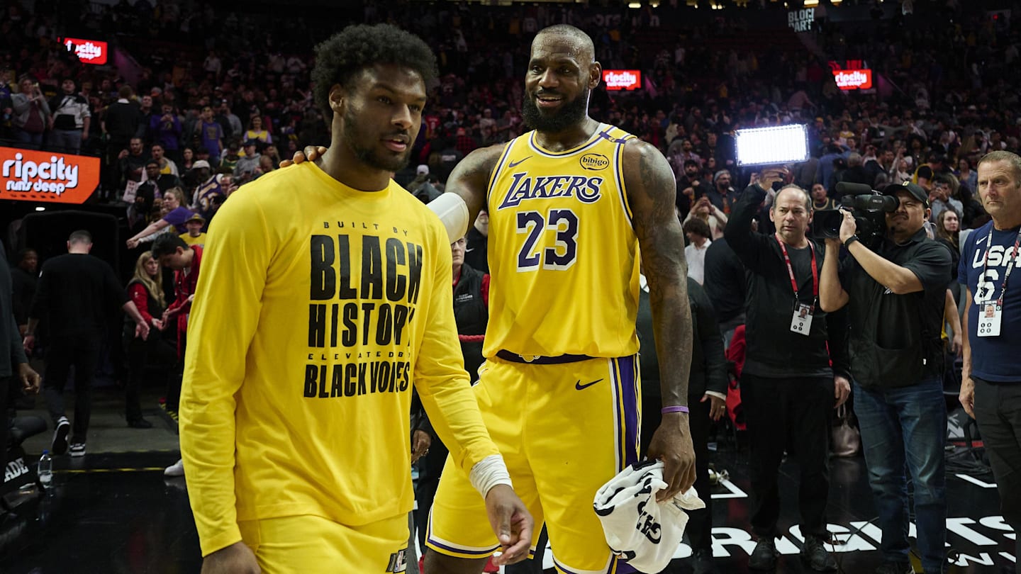 Wax Figures Of Los Angeles Lakers Duo, LeBron, Bronny James