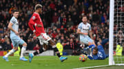 Marcus Rashford provided the only goal in a desperately tight game against West Ham