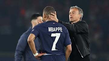 Kylian Mbappe und Luis Enrique nach Abpfiff des CL-Halbfinals gegen den BVB in der Vorsaison.