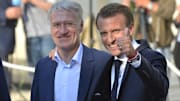 French President Emmanuel Macron Receives The France Football Team At Elysee Palace