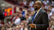 Indiana Head Coach Mike Woodson during the Indiana versus Purdue mens basketball game at Simon Skjodt Assembly Hall on Sunday, Feb. 23, 2025.