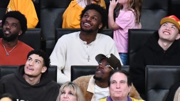 Celebrities At The Los Angeles Lakers Game