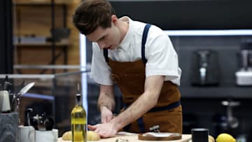 NEXT LEVEL CHEF: Contestant Ryan in the NEXT LEVEL CHEF episode "Beat the Heat" airing Thursday, April 3 (8:00-9:00 PM ET/PT) on FOX. CR: Lorraine O’Sullivan / FOX. ©2025 FOX Media LLC.