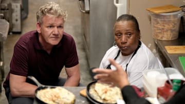 Kitchen Nightmares: Gordon Ramsay with the restaurant owner in the “Verdict” episode of Kitchen Nightmares airing Tuesday, Feb. 18 (8:00-9:00 PM ET/PT) on FOX. CR: FOX. ©2025 FOX Media LLC.