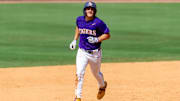 Josh Pearson 11 Homerun as The LSU Tigers take on the West Virginia Mountaineers.