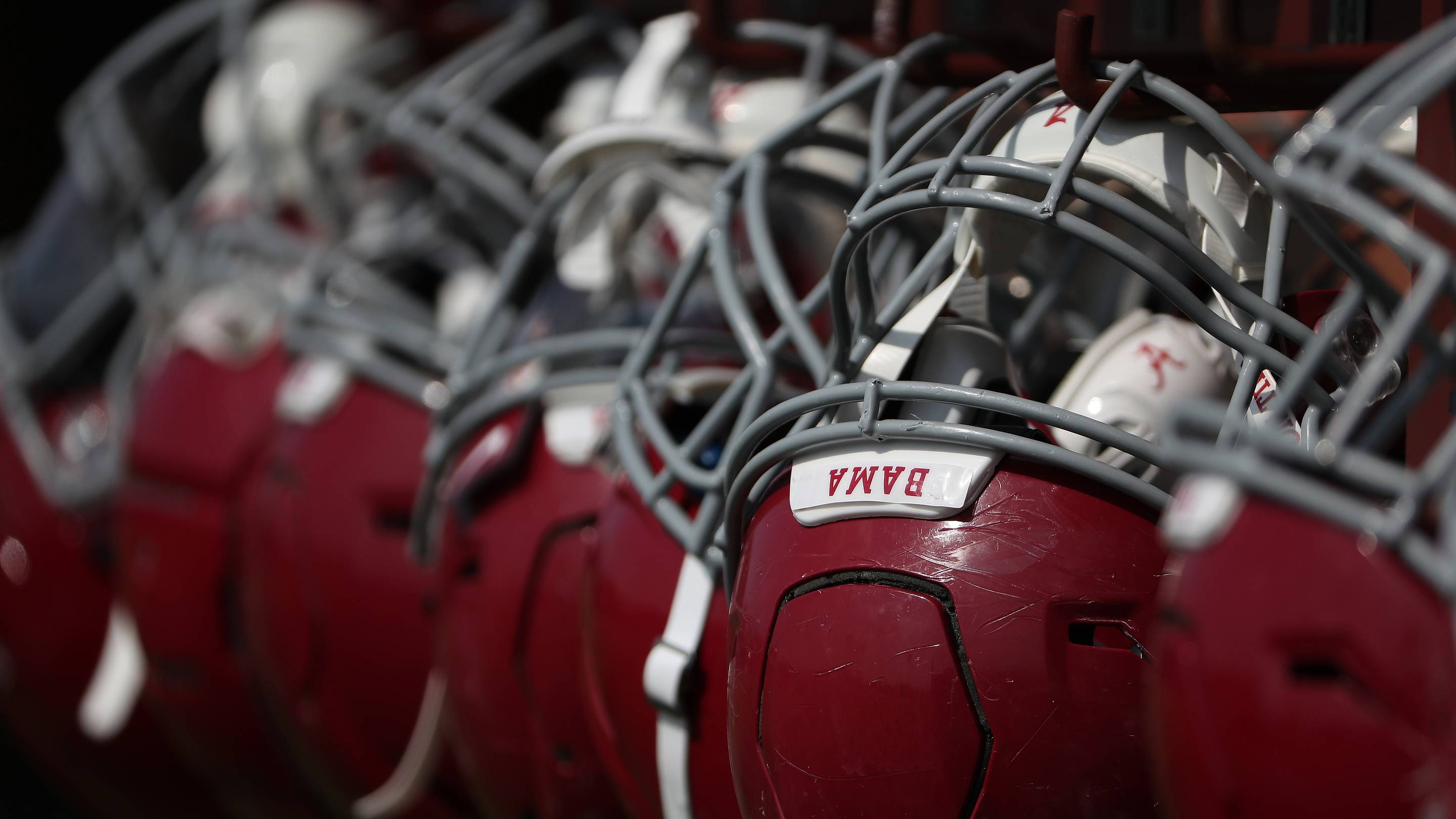 Alabama Crimson Tide football helmets