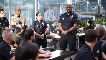 THE ROOKIE - ÒStrike BackÓ - In the aftermath of the assaults in the explosive season five finale, the team must now try to understand why they were targeted and if there is a bigger plan in place. Meanwhile, Nolan must survive his last shift before his wedding to Bailey. TUESDAY, FEB. 20 (9:00-10:00 p.m. EST), on ABC. (Disney/Raymond Liu)
RICHARD T. JONES