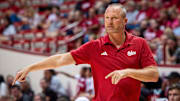 Head Coach Darian DeVries during the Cream and Crimson scrimmage at Simon Skjodt Assembly Hall on Friday, Oct. 3, 2025.