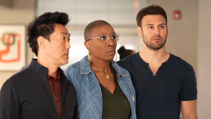 9-1-1 - ÒAll Fall DownÓ - Following the devastating fire at the Nash home, BobbyÕs fate remains uncertain, while Athena embarks on a mission to uncover the truth. Meanwhile, Hen and Karin engage in a heated custody battle, while Christopher grapples with forgiving Eddie. THURSDAY, MAY 30 (8:00-9:00 p.m. EDT) on ABC. (Disney/Mike Taing) 
KENNETH CHOI, AISHA HINDS, RYAN GUZMAN