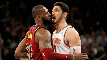 Enes Kanter and LeBron James