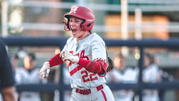 Kali Heivilin celebrates a home run at South Alabama