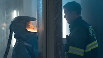 9-1-1 - ÒLab RatsÓ - Athena and Buck are in a race against time to rescue the rest of the 118 following the fire in the bio lab. THURSDAY, APRIL 17 (THURSDAY, APRIL 17) on ABC. (Disney/Christopher Willard) 
ANGELA BASSETT, PETER KRAUSE