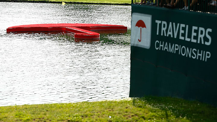 Travelers Championship signage at TPC River Highlands