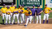 Tigers starting pitcher #34 Chase Shores on the mound as The LSU Tigers take on Central Connecticut State at Alex Box Stadium in Baton Rouge, La. Sunday, March 5, 2023.