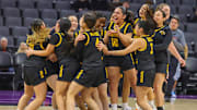 Whitney players celebrate winning the California (CIF) State Division 4 championship game at the Golden 1 Center in Sacramento.