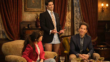 “Pinkus Returns” – When Trevor’s former co-worker, Pinkus (Richie Keen), and his daughter, Abby (Gideon Adlon), show up at Woodstone Mansion, Trevor gets the surprise of his afterlife, on the CBS Original series GHOSTS, Thursday, April 17 (8:31-9:01 PM, ET/PT) on the CBS Television Network, and streaming on Paramount+ (live and on demand for Paramount+ with SHOWTIME subscribers, or on demand for Paramount+ Essential subscribers the day after the episode airs)*. Pictured (L-R): Gideon Adlon as