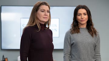  ELLEN POMPEO AND CATERINA SCORSONE IN GREY'S ANATOMY SEASON 21