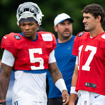 Indianapolis Colts quarterbacks Anthony Richardson Sr. and Daniel Jones are competing for the starting job this offseason.