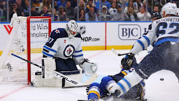 St Louis Blues gritty, grinding game has gotten to Vezina Trophy-winning goalie Connor Hellebuyck.