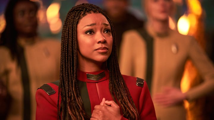 Pictured: Sonequa Martin-Green as Burnham of the Paramount+ original series STAR TREK: DISCOVERY. Photo Cr: Marni Grossman/Paramount+ © 2021 CBS Interactive. All Rights Reserved.