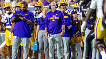 Tigers Head Coach Brian Kelly, LSU Tigers take on the South Carolina Gamecocks. October 11, 2025; Baton Rouge, Louisiana, USA; at Tiger Stadium.