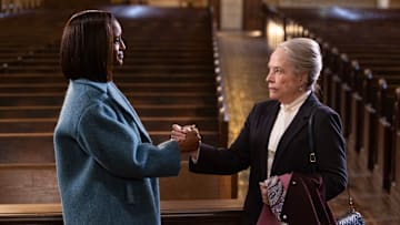 Matlock - “Harm Reduction” – Pictured (L-R): Skye P. Marshall as “Olympia Lawrence” and Kathy Bates as “Madeline Matlock”