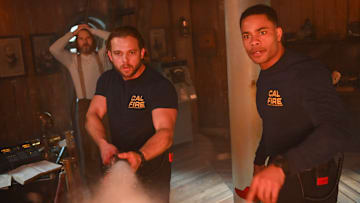 “One Last Time” – Bode and Jake respond to a lighthouse rescue operation that turns into a mission to prevent a ship from crashing during an intense storm. Meanwhile, Eve investigates the origins of a flu outbreak at Three Rock, on FIRE COUNTRY, Friday, March 14 (9:00-10:00 PM, ET/PT) on the CBS Television Network, and streaming on Paramount+ (live and on-demand for Paramount+ with SHOWTIME subscribers, or on-demand for Paramount+ Essential subscribers the day after the episode airs)*. Pictured: