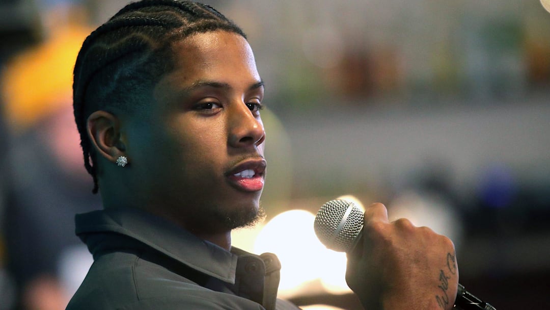 Clubhouse Live with Green Bay Packers rookie wide receiver Matthew Golden in the Fox Club at Fox Cities Stadium in Grand Chute, Wisconsin, on Monday, December 8, 2025. Clubhouse Live with Green Bay Packers rookie wide receiver Matthew Golden in the Fox Club at Fox Cities Stadium in Grand Chute, Wisconsin, on Monday, December 8, 2025.