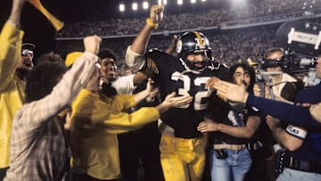 Former Penn State football and Pittsburgh Steelers running back Franco Harris at Super Bowl XIII in 1979