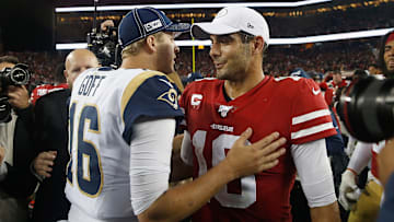 Los Angeles Rams Jared Goff, Jimmy Garoppolo