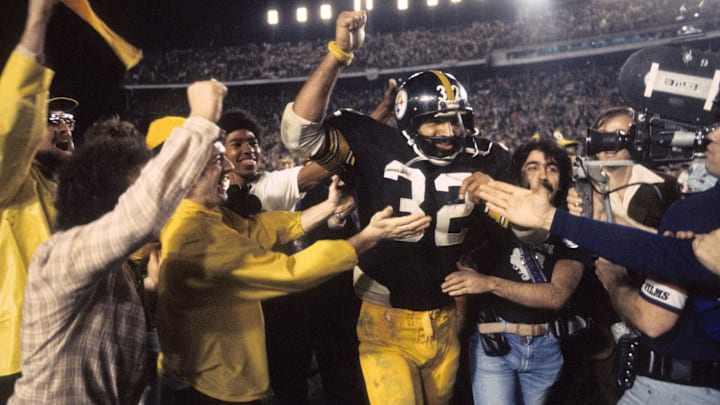 Former Penn State football and Pittsburgh Steelers running back Franco Harris at Super Bowl XIII in 1979