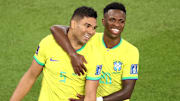 Casemiro y Vinicius Junior