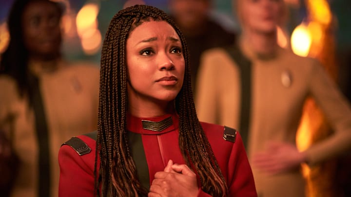 Pictured: Sonequa Martin-Green as Burnham of the Paramount+ original series STAR TREK: DISCOVERY. Photo Cr: Marni Grossman/Paramount+ © 2021 CBS Interactive. All Rights Reserved.