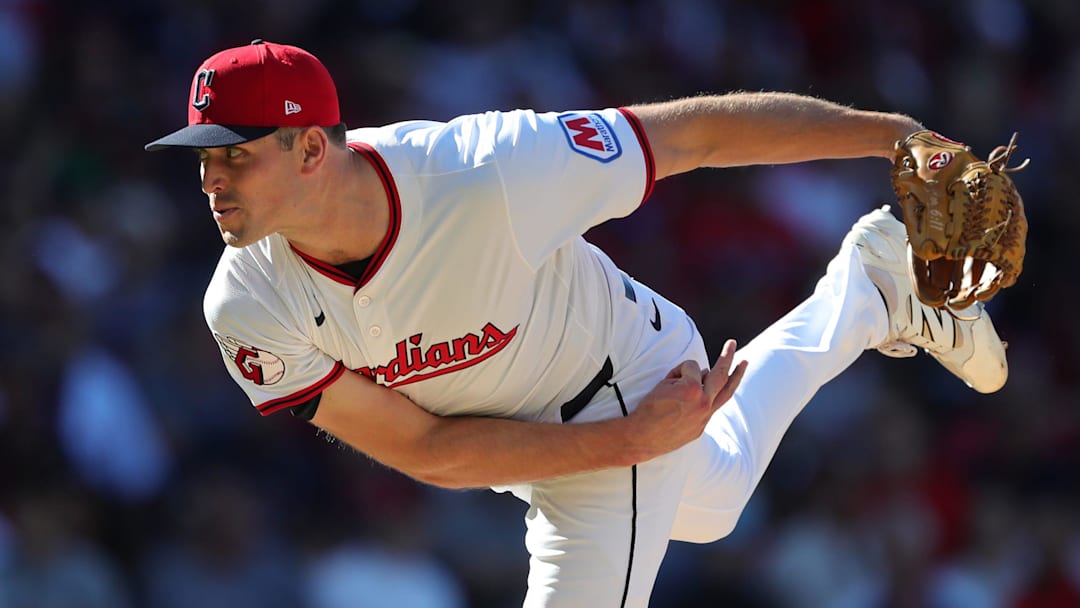 Cleveland Guardians relief pitcher Cade Smith (36) throws during the eighth inning of Game 2 of the American League wild card series at Progressive Field, Oct. 1, 2025, in Cleveland, Ohio. Cleveland Guardians relief pitcher Cade Smith (36) throws during the eighth inning of Game 2 of the American League wild card series at Progressive Field, Oct. 1, 2025, in Cleveland, Ohio.
