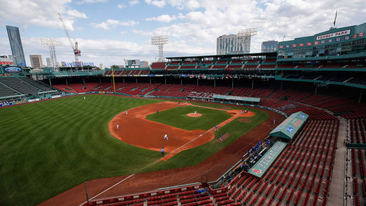 Sep 6, 2020; Boston, Massachusetts, USA; An empty Fenway Park is seen during the game between the Boston Red Sox and the Toronto Blue Jays. Mandatory Credit: Winslow Townson-USA TODAY Sports