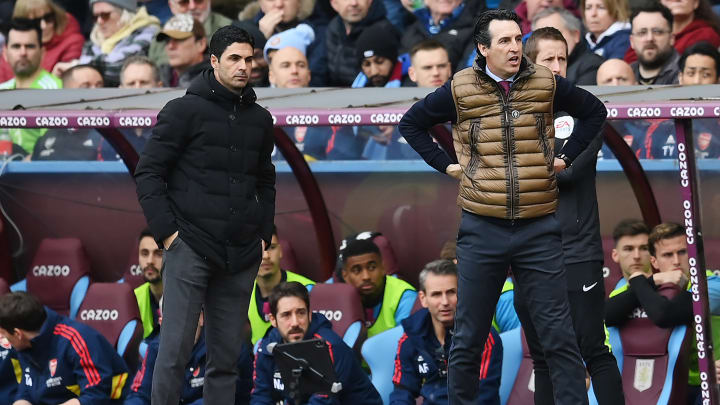 Mikel Arteta locks horns with Unai Emery at Villa Park