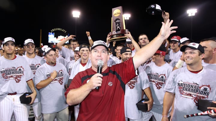 Former South Carolina baseball head coach Ray Tanner and his 2010 National Champions