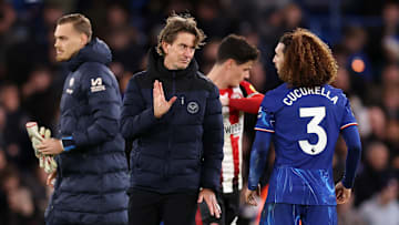 Cucurella was sent off after the final whistle