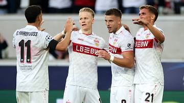 Der VfB Stuttgart bejubelt den Auftaktsieg gegen Viking Stavanger Der VfB Stuttgart bejubelt den Auftaktsieg gegen Viking Stavanger