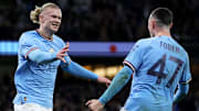 Erling Haaland y Phil Foden
