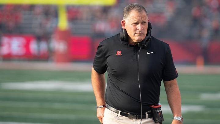 Massachusetts Minutemen at Rutgers Scarlet Knights football in Piscataway, New Jersey on Thursday, September 3, 2026. Rutgers head coach Greg Schiano.