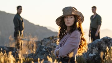 Rosamund Pike (Moiraine Damodred) in The Wheel of Time season 3. Image: Prime Video.
