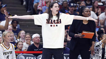 Caitlin Clark missed Sunday's win over the Sky due to her groin injury.