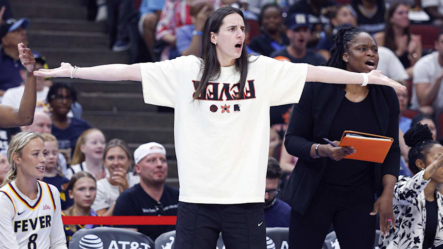 Caitlin Clark missed Sunday's win over the Sky due to her groin injury. | Kamil Krzaczynski-Imagn Images