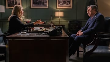 “Bad To Worse” – Frank intervenes when tensions rise between Mayor Chase (Dylan Walsh) and the Fire Commissioner of New York City (Mira Sorvino). Also, Erin is blindsided when Henry agrees to testify for the defense in a case she is prosecuting; Danny and Baez investigate when human remains are discovered in a storage unit; and Eddie and her partner Badillo navigate a complicated arrest when their criminal offender is scheduled to donate his kidney, on BLUE BLOODS, Friday, Nov. 1 (10:00-11:00