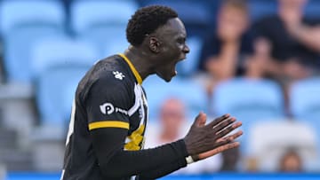 Ariath Deng Piol of Macarthur FC seen in action during the...