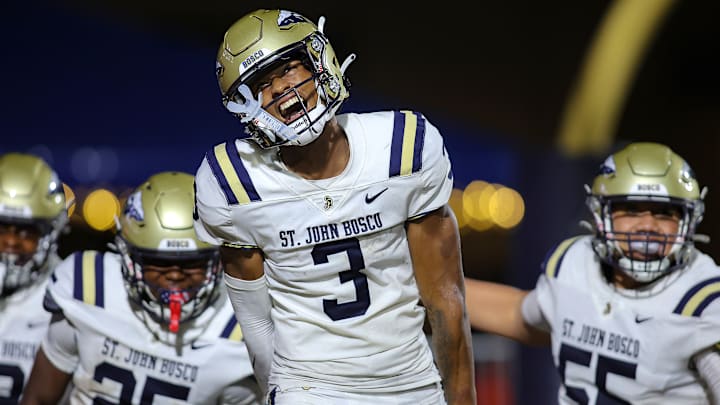 St. John Bosco receiver Daniel Odom leads the Braves into a big matchup with Northern California power Serra on Saturday, Sept. 14, 2024.