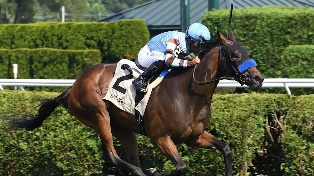 Italian Soiree wins the G3 Coronation Cup at Saratoga Race Course on July 11, 2025. Photo credit: Janet Garaguso/NYRA. Italian Soiree wins the G3 Coronation Cup at Saratoga Race Course on July 11, 2025. Photo credit: Janet Garaguso/NYRA.